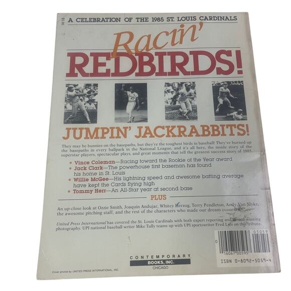 Vintage Racin' Redbirds Celebration of 1985 St Louis Cardinals Paperback Book - Picture 4 of 4